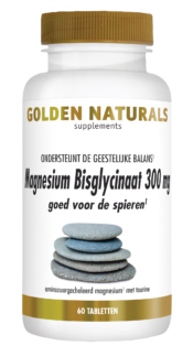 Golden Naturals Magnesium Bisglycinaat 300 mg 60 tabl