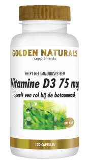 Golden Naturals Vitamine D3 75 mcg 3000 i.e.