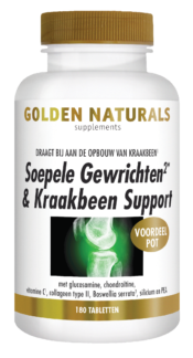 Golden Naturals Soepele Gewrichten & Kraakbeen Support 180 tab
