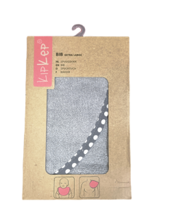 KipKep Bib xl spuugdoek stone grey