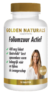 Golden Naturals Foliumzuur actief 90 caps.