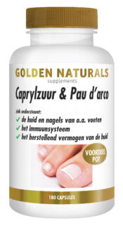 Golden Naturals Caprylzuur & pau d'arco 180 caps.
